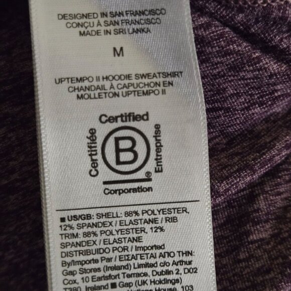 Athleta Uptempo ll Hoodie Sweatshirt Pino Plum Heather 2022 Size M - Picture 7 of 8